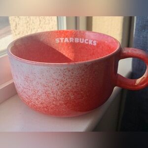 Starbucks Coral Red Speckled Mug